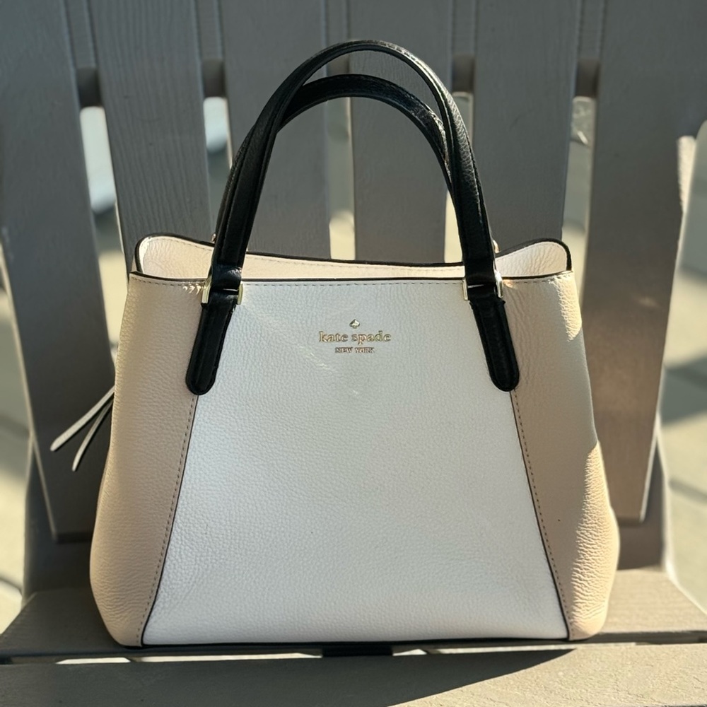 kate spade Elegant Black and Cream Satchel - Picture 3 of 6